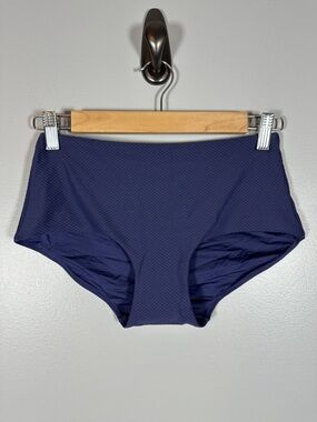 & Other Stories Navy High-Waist Textured Bikini Bottoms Women’s Size 4 NWOT